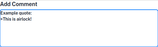 Markdown block quote tag